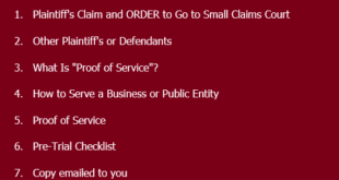 Document Checklist for Claims